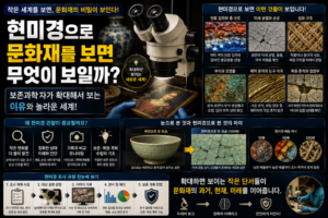 현미경으로 문화재를 보면 무엇이 보일까? 보존과학자가 확대해서 보는 이유 3 문화재 현미경 썸네일