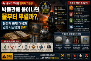 박물관에 불이 나면 물부터 뿌릴까? 문화재 화재 대응과 소방 시스템의 과학 5 박물관에 불이나면 썸네일