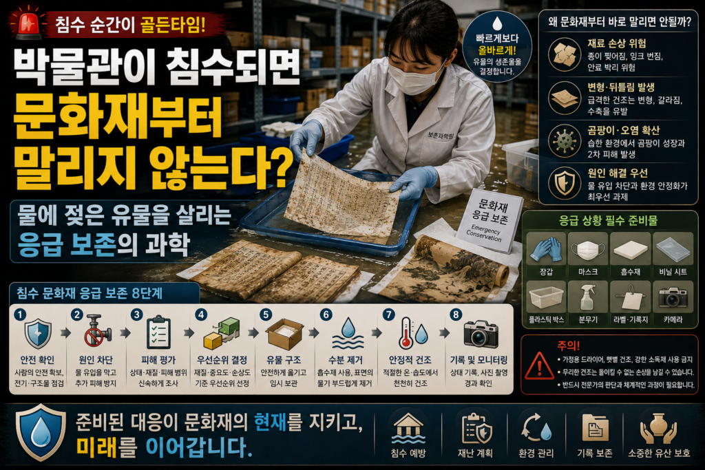 박물관이 침수되면