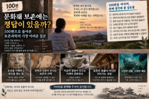 문화재 보존에는 정답이 있을까? 100편으로 돌아본 보존과학의 가장 어려운 질문 5 문화재보존 정답 썸네일