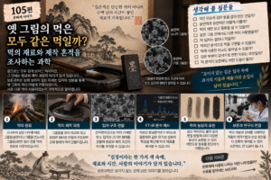 옛 그림의 먹은 모두 같은 먹일까? 먹의 재료와 제작 흔적을 조사하는 과학 9 옛그림 먹 썸네일