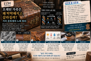 오래된 가죽은 왜 딱딱해지고 갈라질까? 가죽 문화재의 노화 원리 1 오래된가죽 썸네일