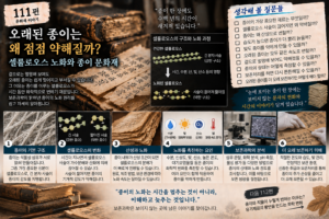 오래된 종이는 왜 점점 약해질까? 셀룰로오스 노화와 종이 문화재 3 오래된종이 노화 썸네일