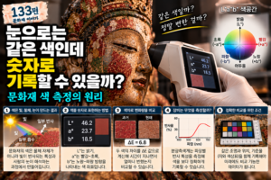 눈으로는 같은 색인데 숫자로 기록할 수 있을까 문화재 색 측정의 원리