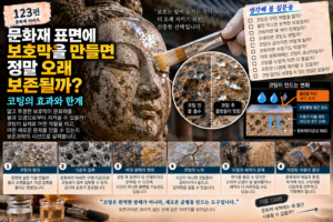 문화재 표면에 보호막을 만들면