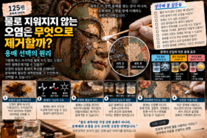 물로 지워지지 않는 오염은