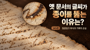 옛 문서의 글씨가 종이를 뚫는 이유는?썸네일