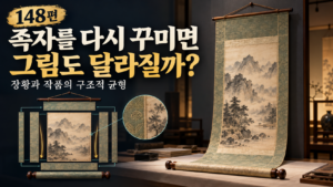 족자를 다시 꾸미면 그림에는 어떤 변화가 생길까? 썸네일